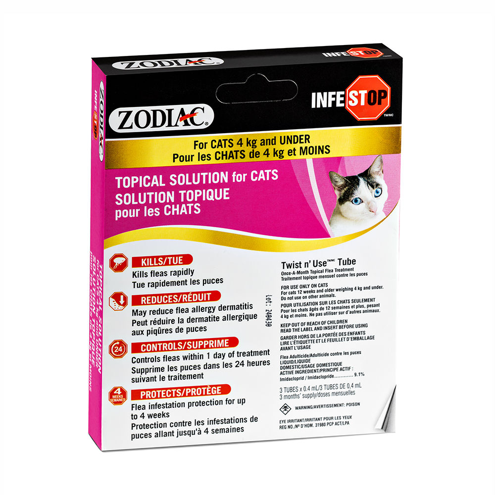 Zodiac Infestop Flea Topical Solution for Cats Under 4kg_FRONT NO BG Medium