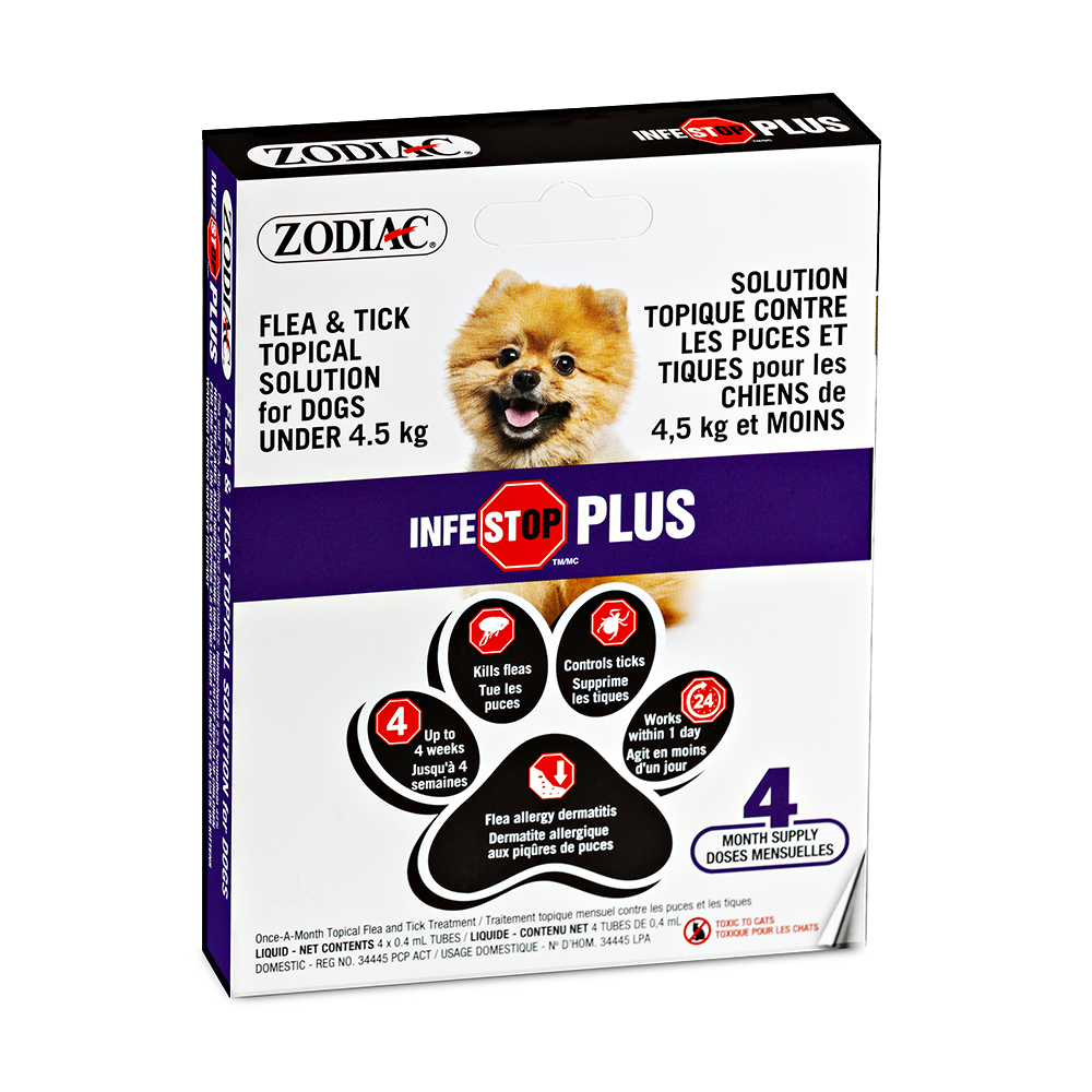 Zodiac Infestop PLUS Flea N Tick Topical Solution for Dogs 45kg and Under_FRONT NO BG Medium Medium