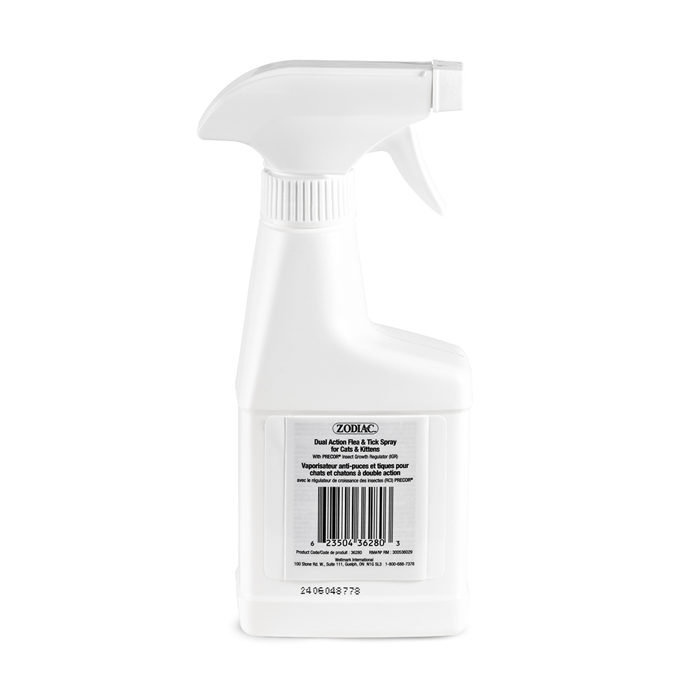ZODIAC Dual Action Flea N Tick Spray for Cats N Kittens 236mL_BACK NO BG Medium