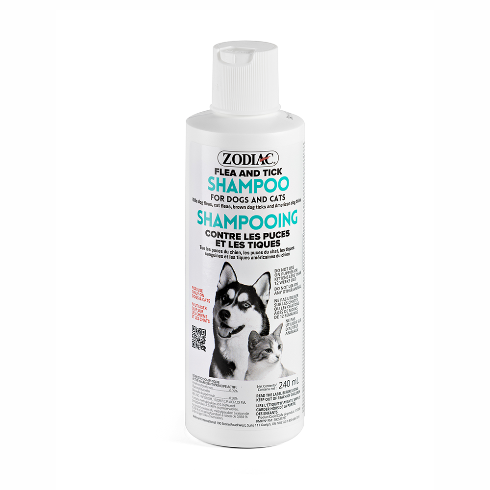 ZODIAC Flea N Tick Shampoo for Dogs and Cats 240 mL_FRONT NO BG Medium