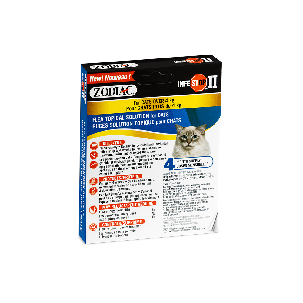 Zodiac Infestop II Flea Topical Solution for Cats OVER 4kg_FRONT NO BG