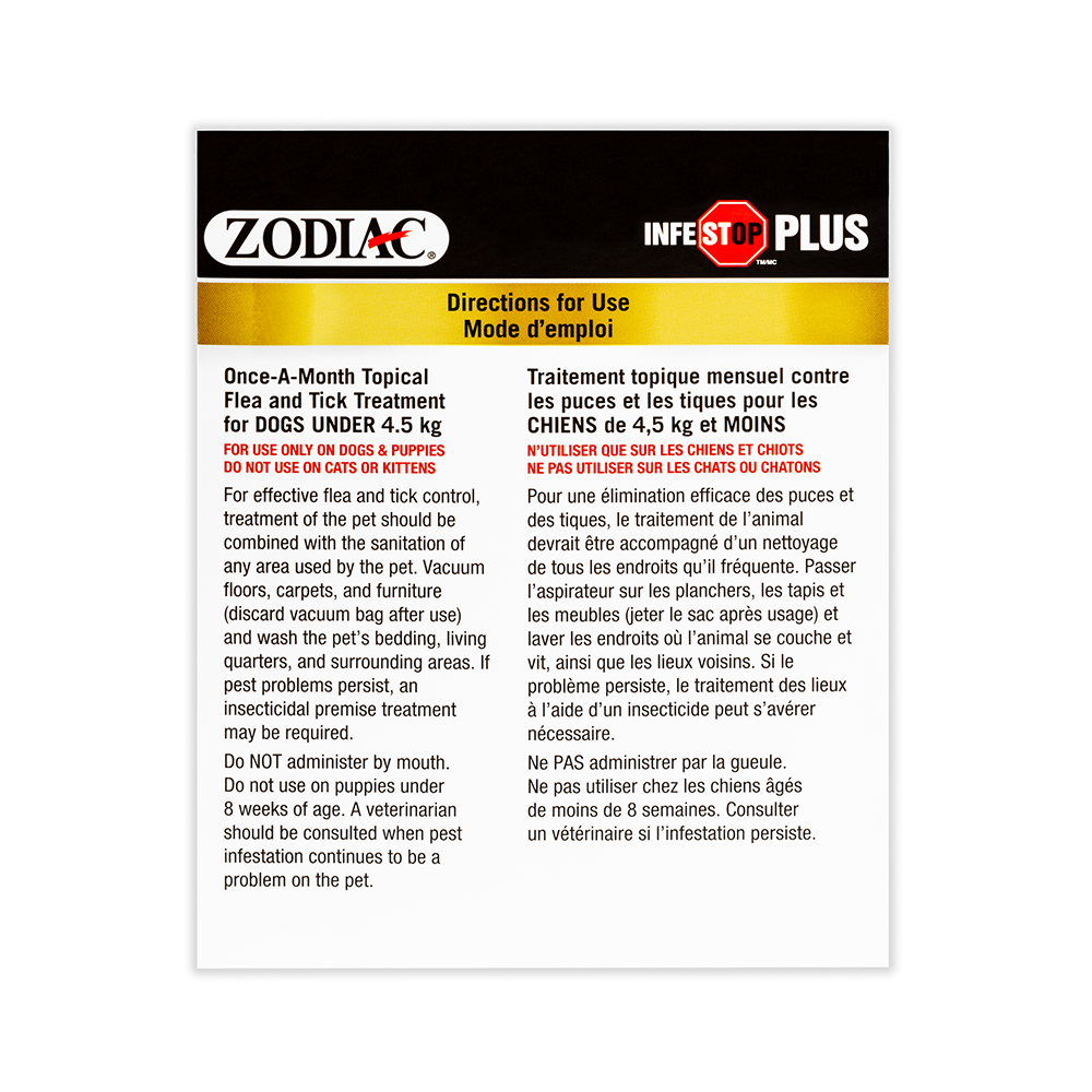 Zodiac Infestop PLUS Flea N Tick Topical Solution for Dogs 45kg and Under_Flap L NO BG Medium Medium